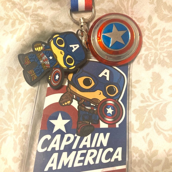 NWOT - Funko Pop Marvel Captain America Lanyard